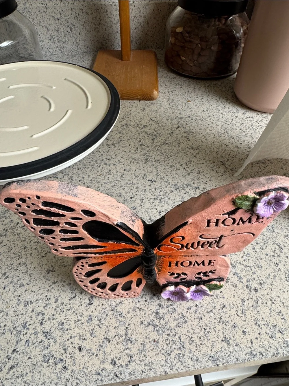 Home Sweet Home Pink Butterfly Wall Decor